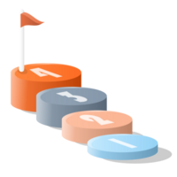 bar Diagram cirkel 3d, infographics element diagram med 4 steg. png