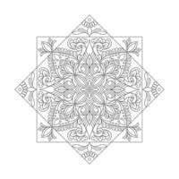 Adult Tranquil Gardens mandala coloring book page for kdp book interior vector