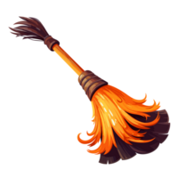 Beautiful Halloween Broom Clipart - Ai Generative png