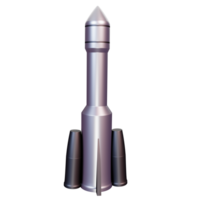 3D rendering rocket png