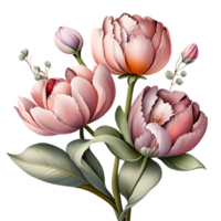 Tulip Flower Bouquet Beautiful  AI Gererative png