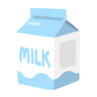 schattig hand- getrokken melk karton tekenfilm illustratie png