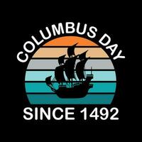 Happy columbus day t shirt design, Happy columbus day usa america design vector