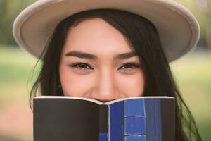 Young woman relaxing, Outdoor portrait photo