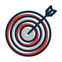 Target Vector Thick Line Filled Dark Colors Icons For Personal And Commercial Use.