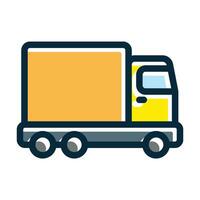 Land Transportation Vector Thick Line Filled Dark Colors Icons For Personal And Commercial Use.