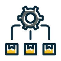 Workflow Vector Thick Line Filled Dark Colors Icons For Personal And Commercial Use.