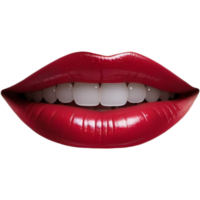 Female smile lip. AI Generative png