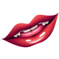 Female smile lip. AI Generative png