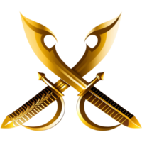 Golden royal king Sword. AI Generative png