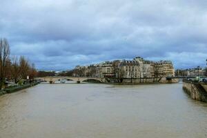 the river seine in paris, france photo