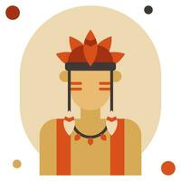 nativo americano icono ilustración, para uiux, web, aplicación, infografía, etc vector