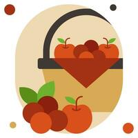 Harvest Basket icon illustration, for uiux, web, app, infographic, etc vector