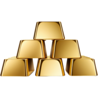 Realistic gold bars. AI Generative png