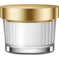 Gold cosmetic jar. AI Generative png