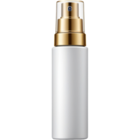 Gold cosmetic spray bottle. AI Generative png