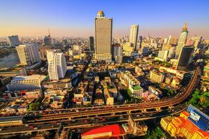 The city in the evening,Bangkok City, Thailand photo