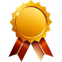 Golden medal icon. AI Generative png