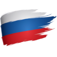 Brush stroke Russia flag. AI Generative png