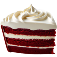 rouge velours sucré gâteau. ai génératif png