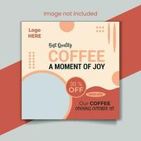 Coffee day social media post, Coffee Day social media post promotion banner ads and food restaurant square flyer or poster design vector