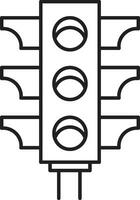 Traffic control icon. Traffic light interface icon vector