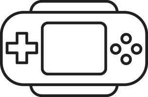 Handheld console icon. Handheld retro gaming console icon vector