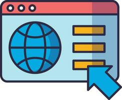 Big data icon. Big data and globe flat design illustration vector