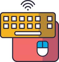 wireless keyboard icon. Keyboard and mouse icon vector