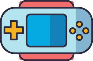 Handheld console icon. Handheld retro gaming console icon vector