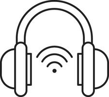Wireless headset icon. Headphone icon vector
