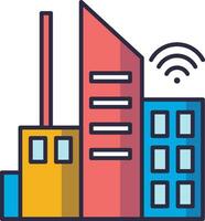 Smart Building icon. Smart City and Technology Concept vector