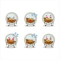 Cartoon character of coco ichibanya curry with sleepy expression vector