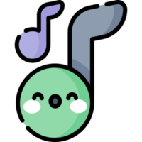 musical notas icono diseño png