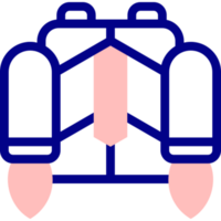 diseño de icono de mochila propulsora png