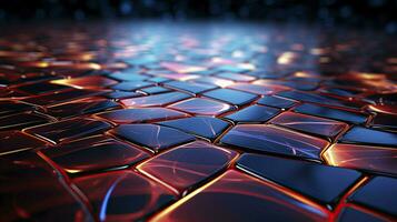 Modern digital abstract 3D background. Can be used in the description of network abilities, technological processes.  AI Generative photo