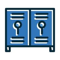 Locker Vector Thick Line Filled Dark Colors Icons For Personal And Commercial Use.