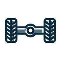 Wheel Alignment Vector Thick Line Filled Dark Colors Icons For Personal And Commercial Use.