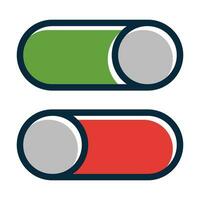 Switch Vector Thick Line Filled Dark Colors Icons For Personal And Commercial Use.