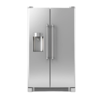 White Refrigerator isolated on a transparent background AI Generative png