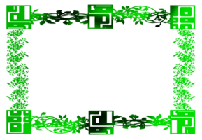 template frame border had plant png