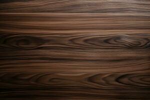 Black walnut wood known for its dark brown color and rich intricate patterns wood texture, AI Generated photo