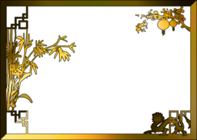 template border frame for greeting card Chinese new year png