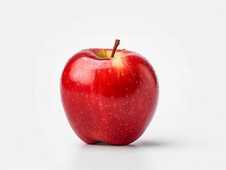 Fresh red apple fruit on white background AI Generative photo