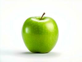 Fresh green apple fruit on white background AI Generative photo