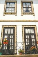 Close up from the Portuguese architecture in Ponte de Lima, Portugal. photo