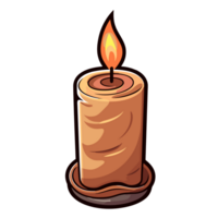 Beautiful Candle Clipart - Ai Generative png