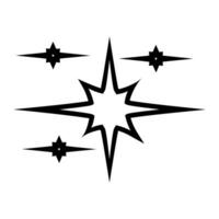 destellos icono vector. centelleo estrellas ilustración signo. brillante Estallar símbolo. estrella logo. vector