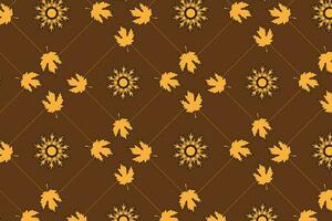 Autumn Floral pattern background. Seamless pattern design for fabric, tiles, wallpaper, and wrapping paper vector