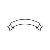 line shape ribbon icon vector